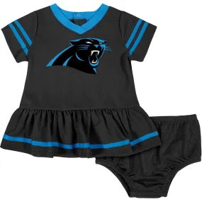 2-Piece Baby Girls Panthers Dress & Diaper Cover Set