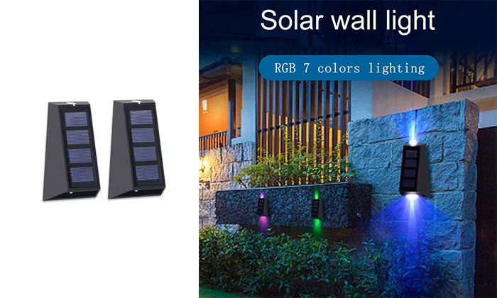 2 Piece Up and Down Solar Wall Lights