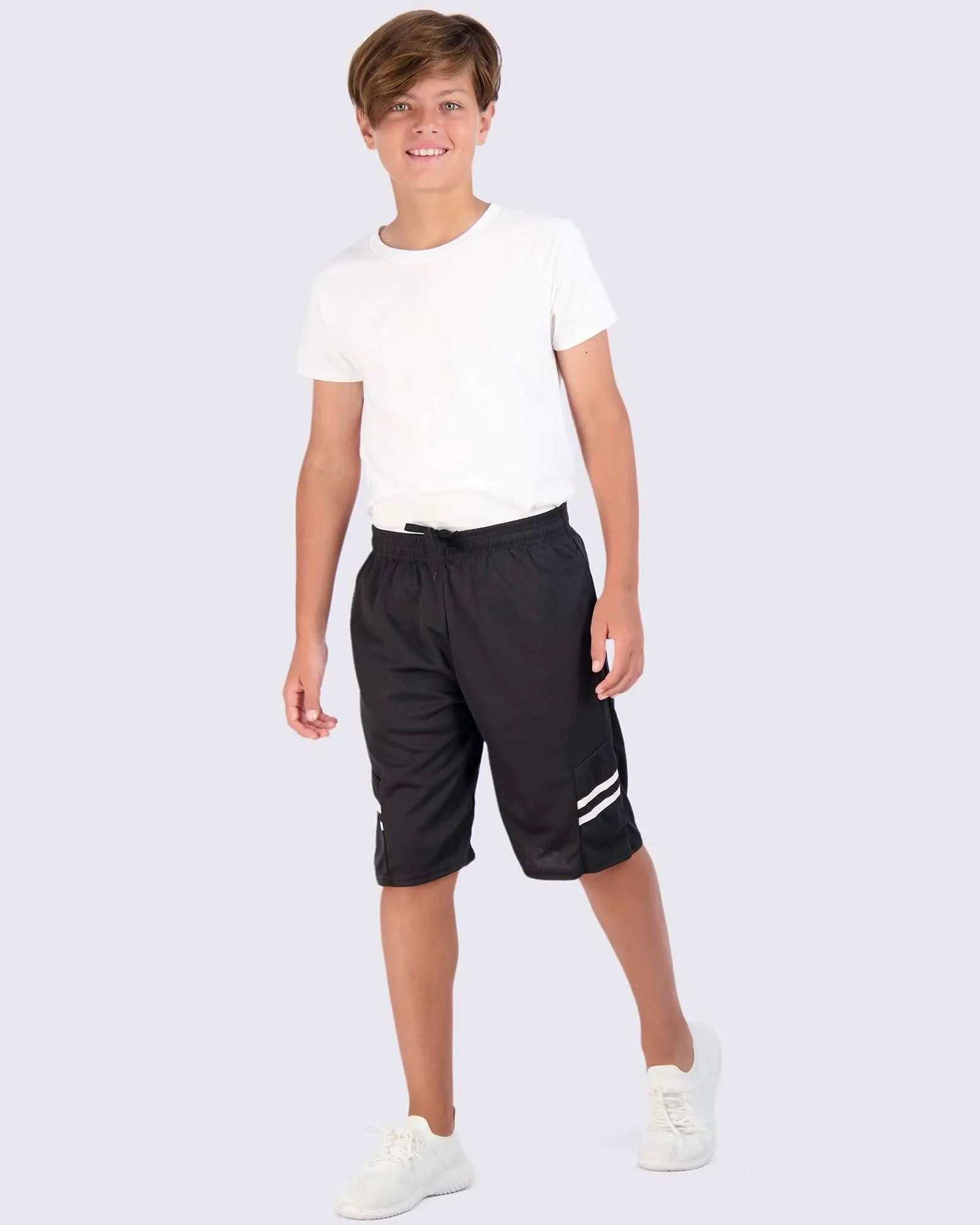 5 Pack: Boys Mesh Active Performance Shorts