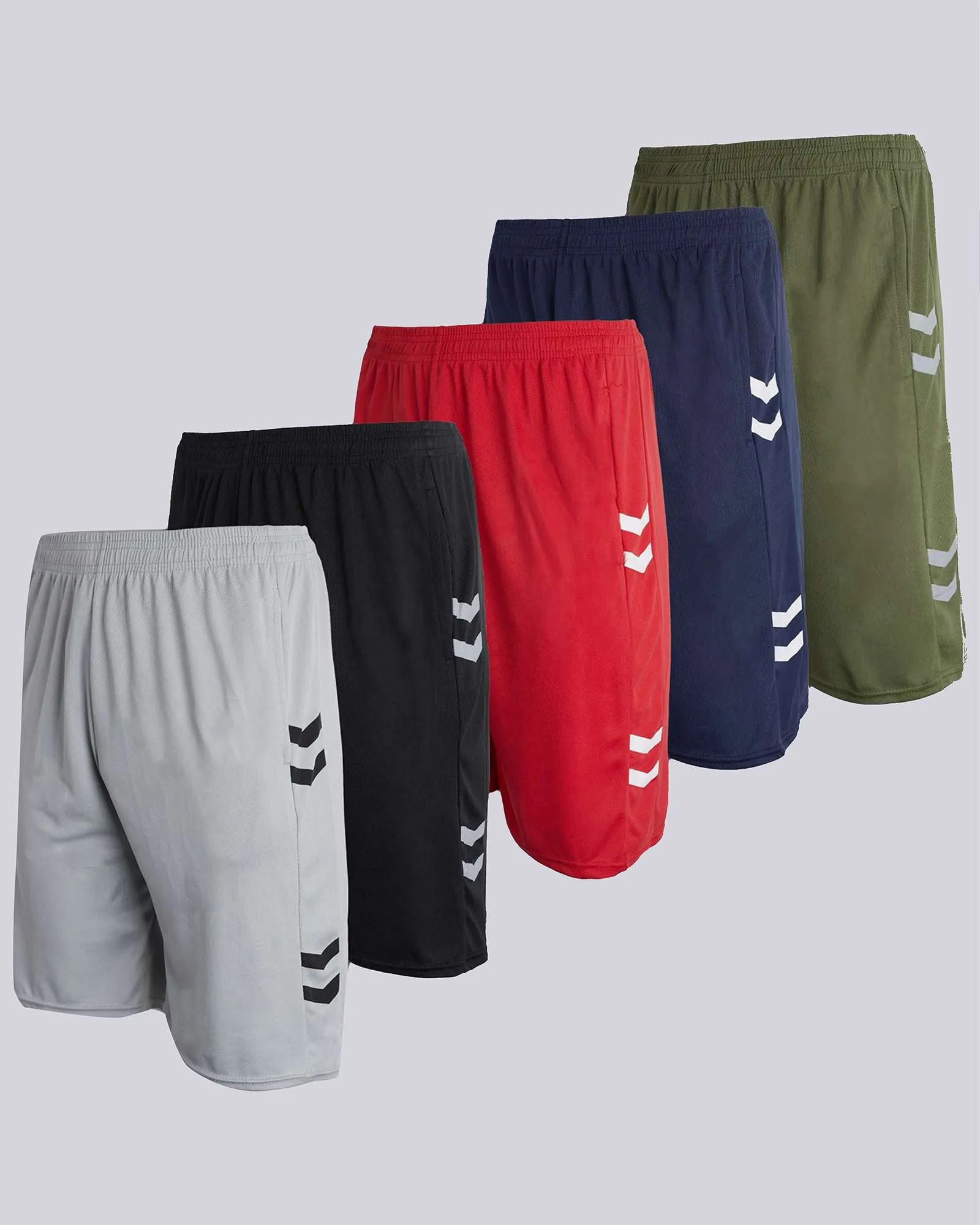 5 Pack: Boys Mesh Active Performance Shorts