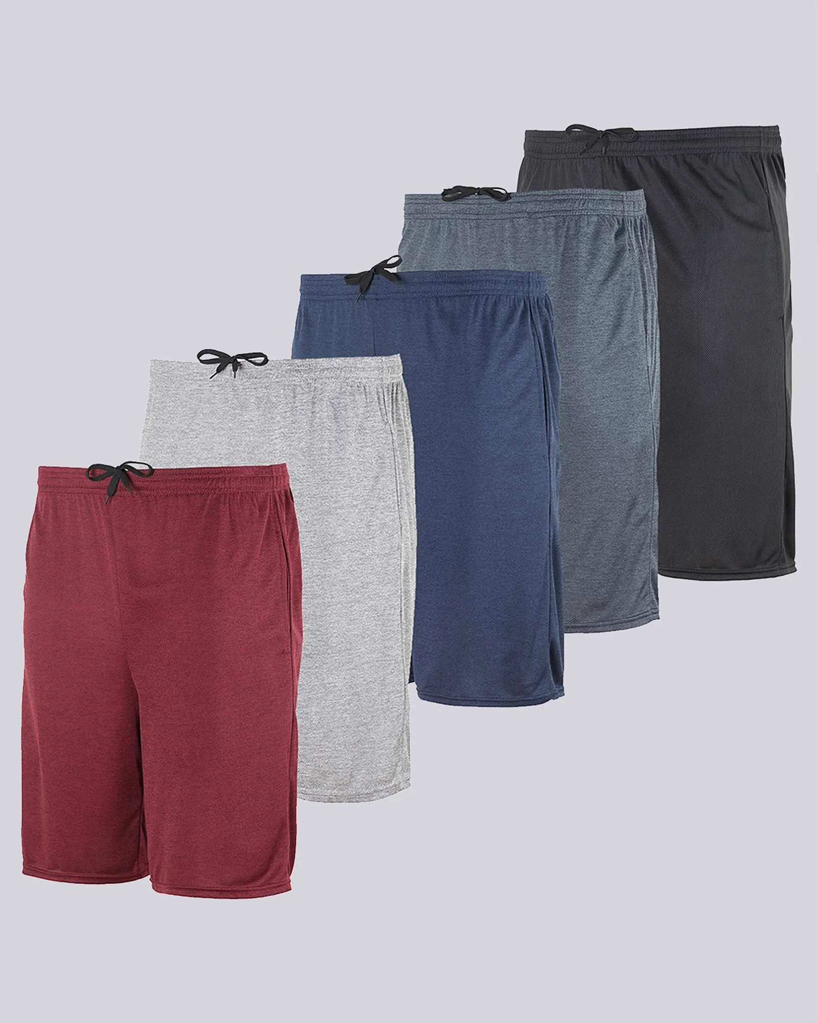 5 Pack: Boys Mesh Active Performance Shorts