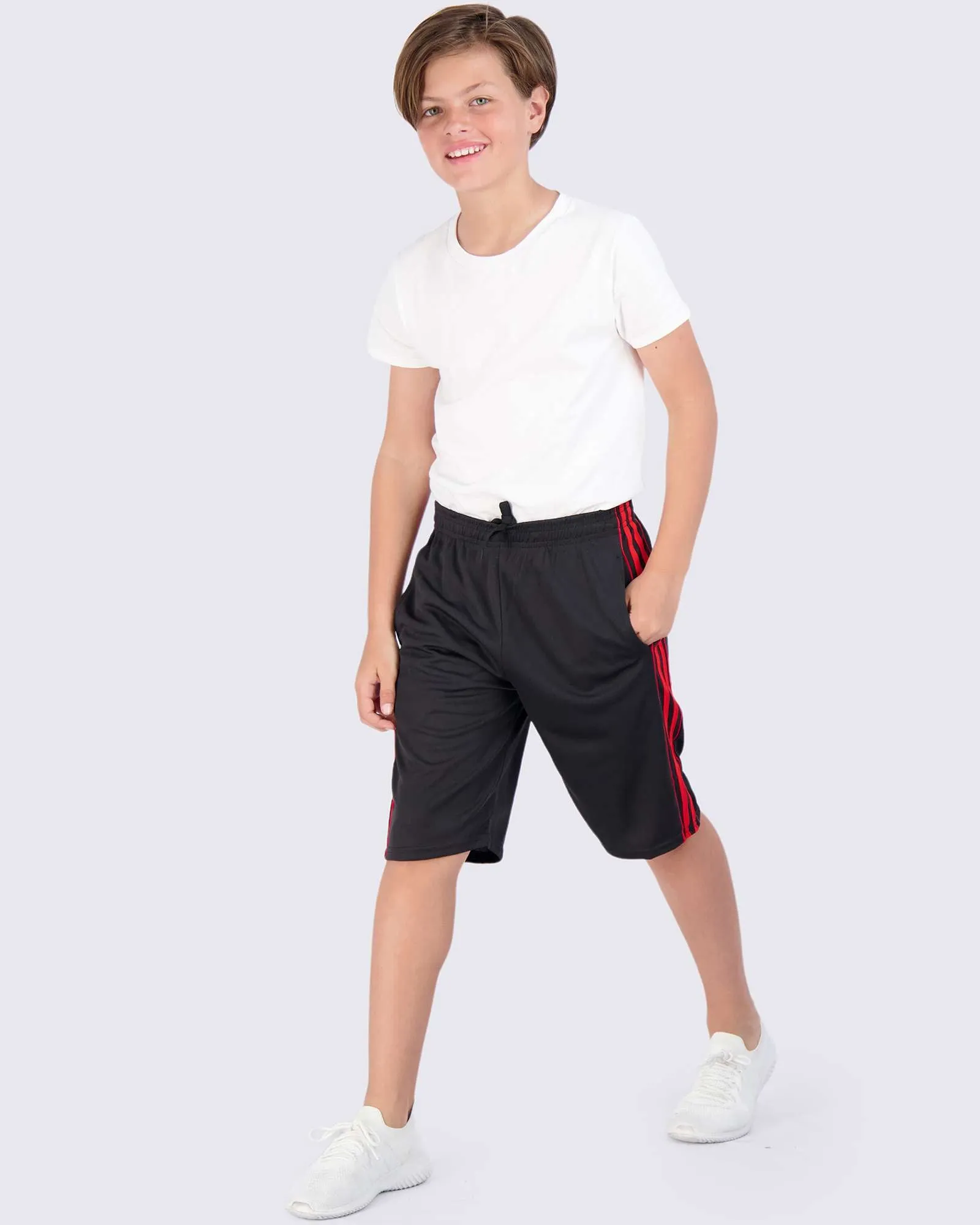 5 Pack: Boys Mesh Active Performance Shorts