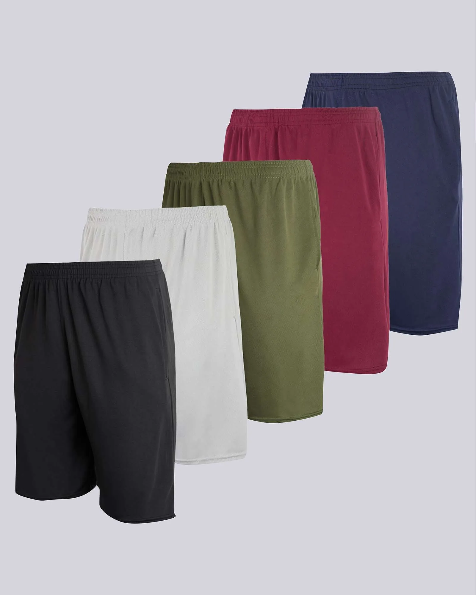 5 Pack: Boys Mesh Active Performance Shorts