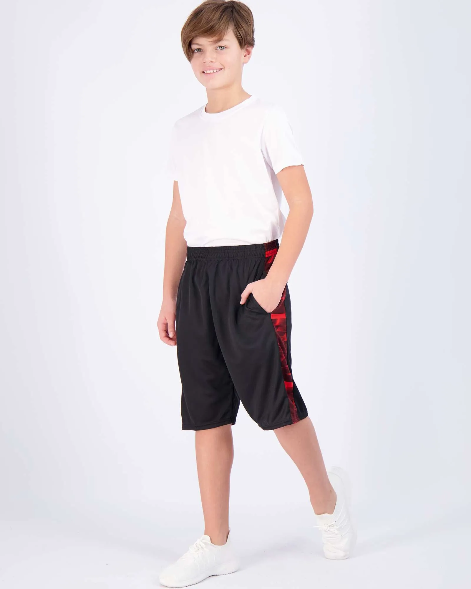 5 Pack: Boys Mesh Active Performance Shorts