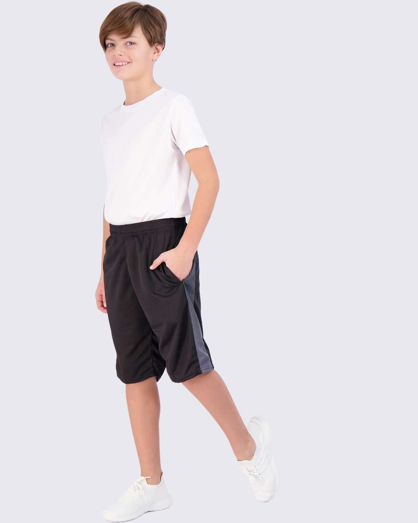 5 Pack: Boys Mesh Active Performance Shorts