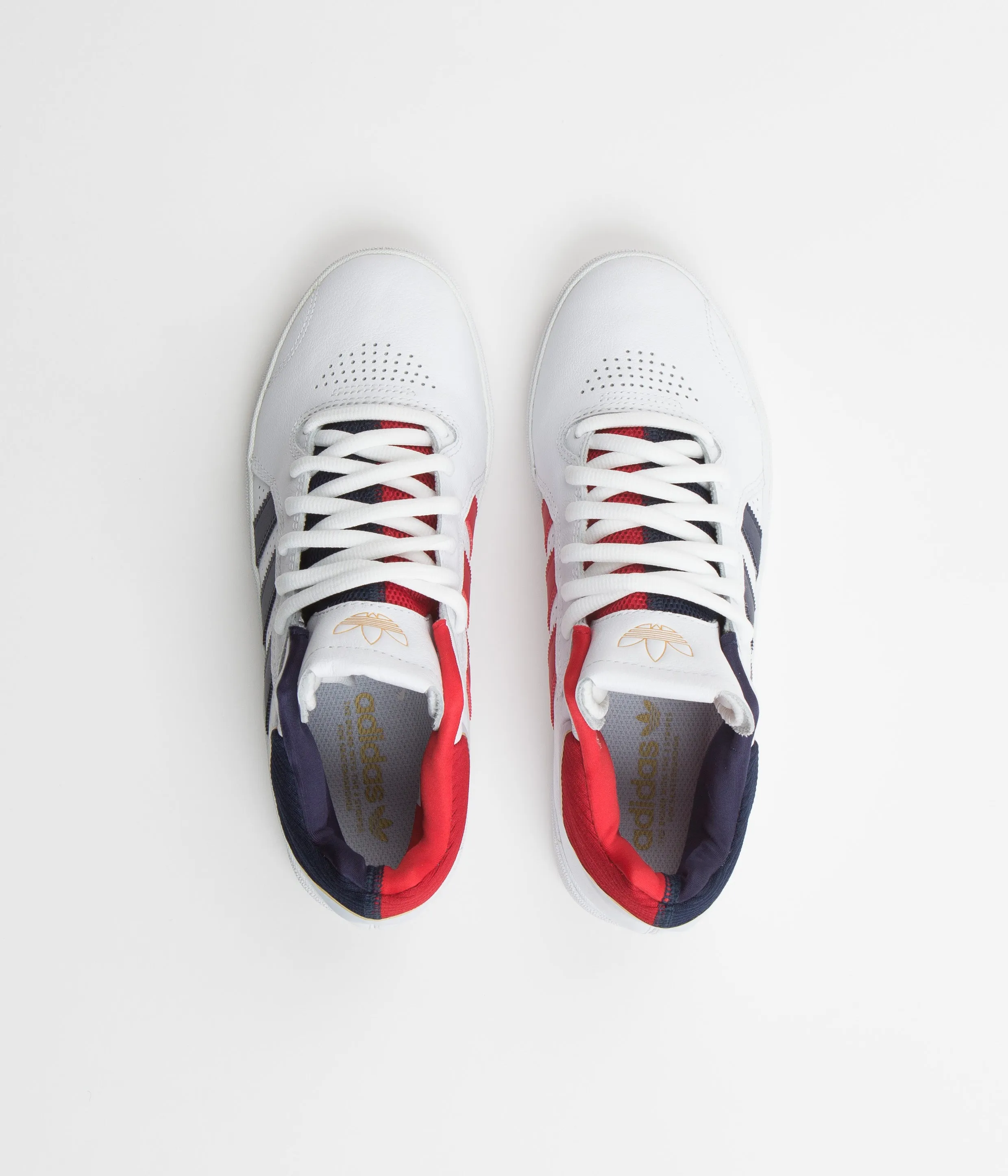 Adidas Tyshawn Shoes - FTWR White / Collegiate Navy / Gold Metallic