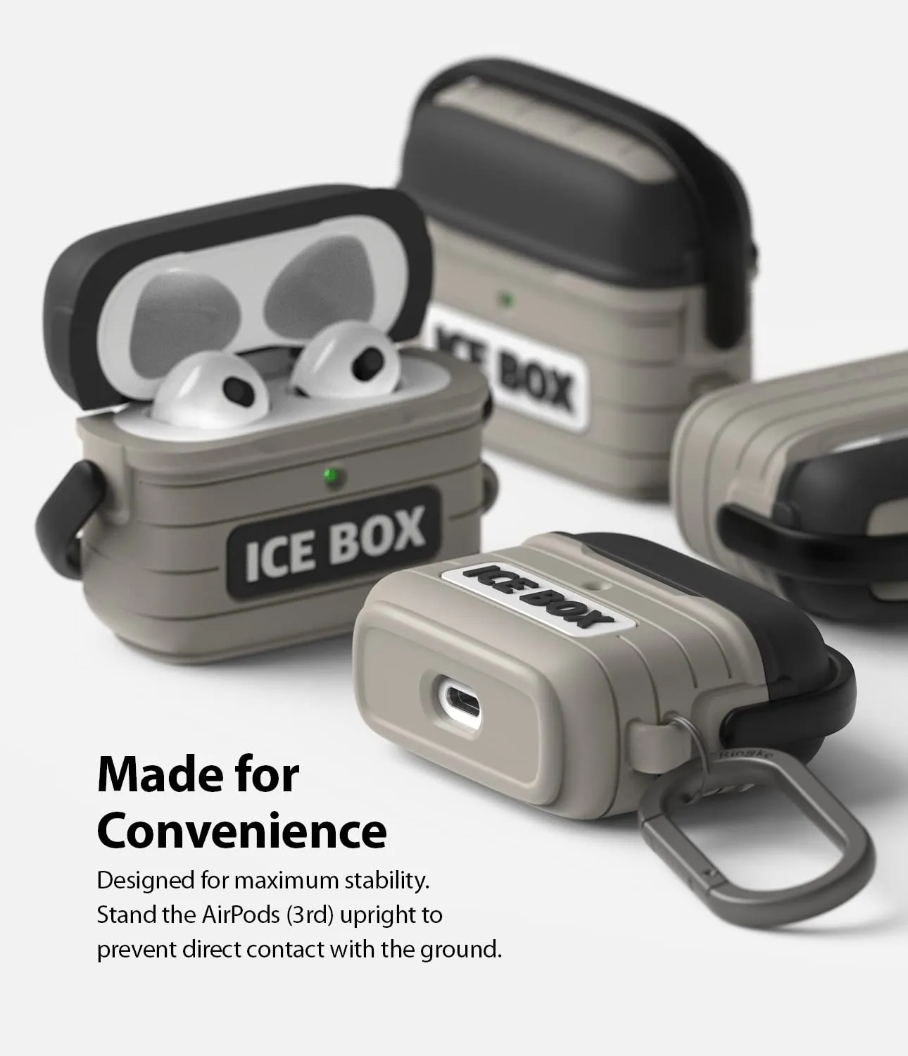 AirPods 3 Pouch | Silicone Case - Ice Box Warm Gray