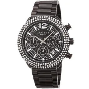 Akribos Xxiv Chronograph Quartz Crystal Black Dial Men's Watch AK1075BK