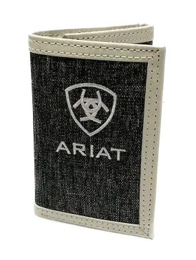 Ariat A3542405 Mens Trifold Logo Wallet Grey