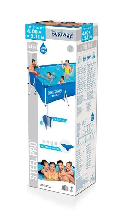 Bestway Pool 4m X 2.11m X 81cm: The DuraPlus™ liner is made of durable material that is reinforced for strength and puncture-resistance - 56405