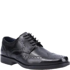 Black Brace Brogue Lace-Up Shoes