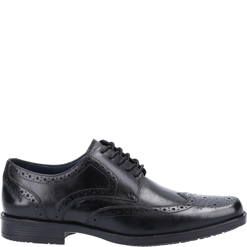 Black Brace Brogue Lace-Up Shoes