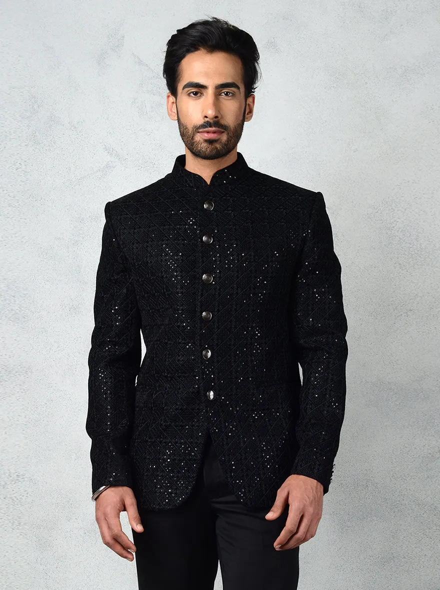 Black Jodhpuri Suit | JadeBlue