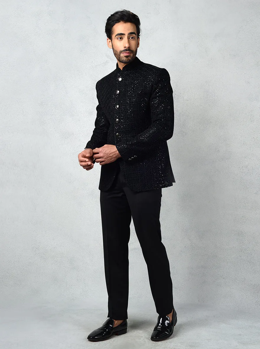 Black Jodhpuri Suit | JadeBlue