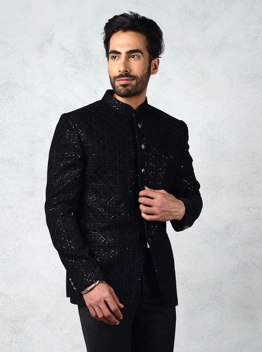 Black Jodhpuri Suit | JadeBlue