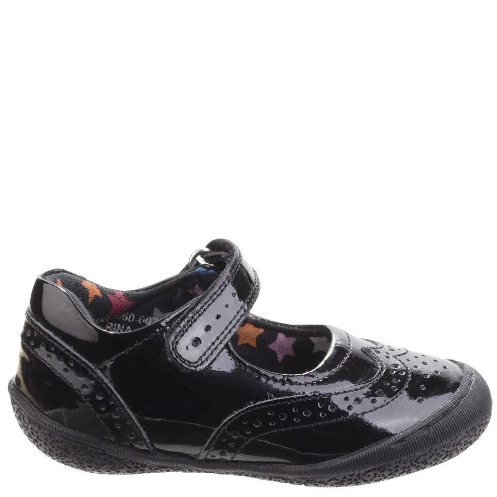 Black Patent Rina Patent Infant School Shoes