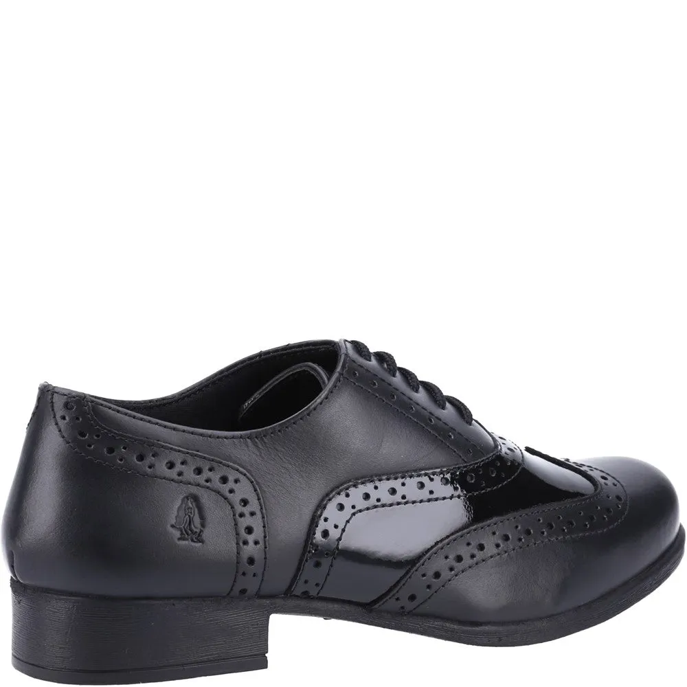 Black Patent XL Kada Brogue Senior School Shoes