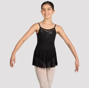 Bloch Mirella Black Glow Scoop Neck Skirted Leotard