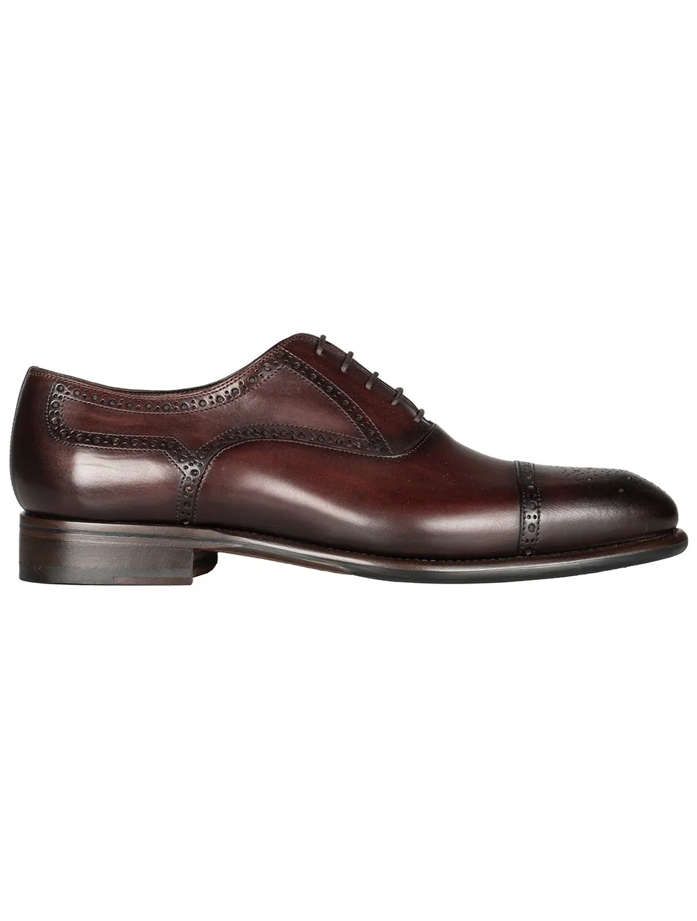 Brogue Toe Cap Shoe Marron