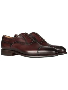 Brogue Toe Cap Shoe Marron