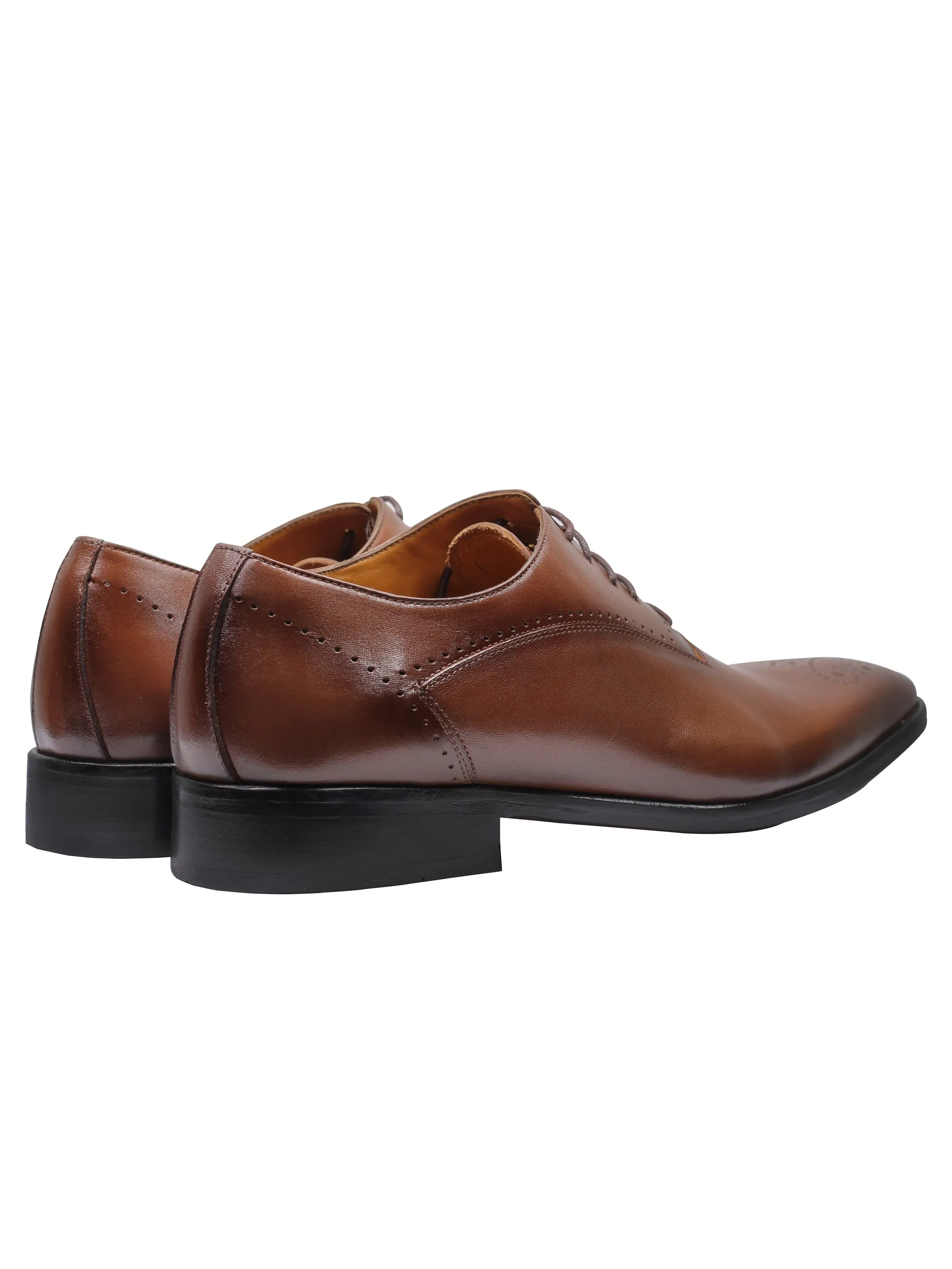 BROWN - CALF LEATHER CLASSIC SEMI BROGUES