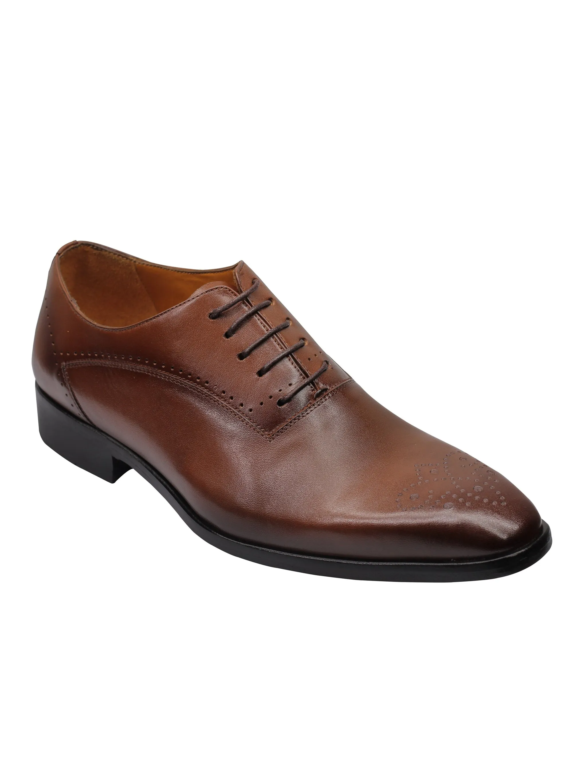 BROWN - CALF LEATHER CLASSIC SEMI BROGUES