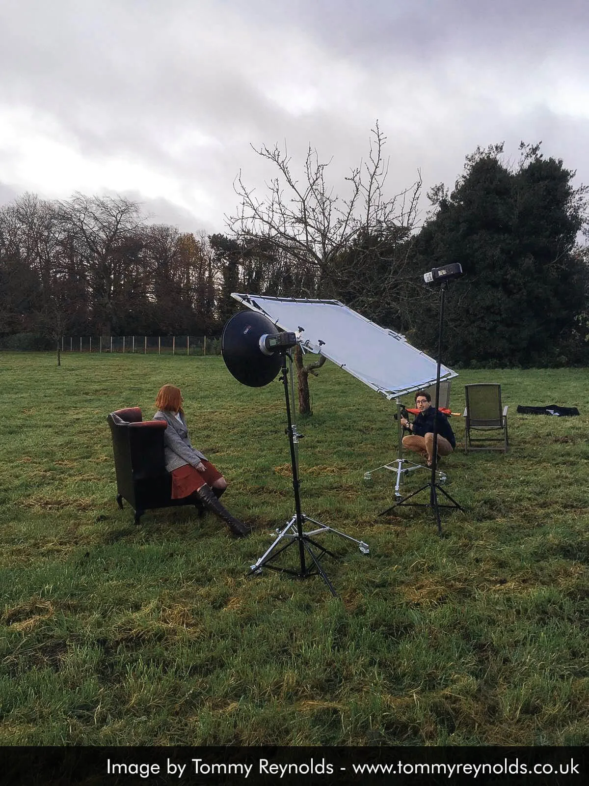 Butterfly Frame Sun Diffuser Panel with Light Stands Jim Cine Kit (150x200cm) (59"x78.7")