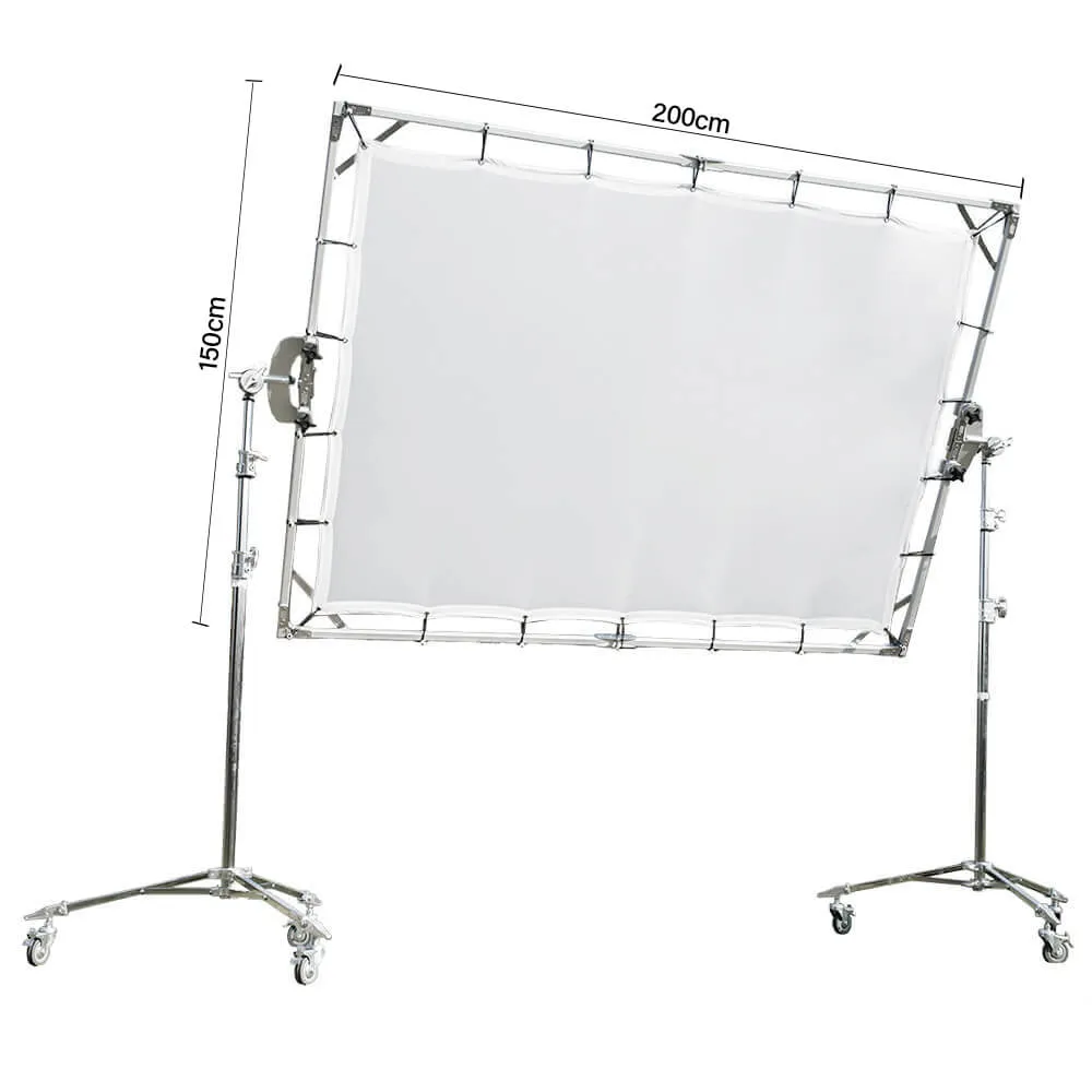 Butterfly Frame Sun Diffuser Panel with Light Stands Jim Cine Kit (150x200cm) (59"x78.7")