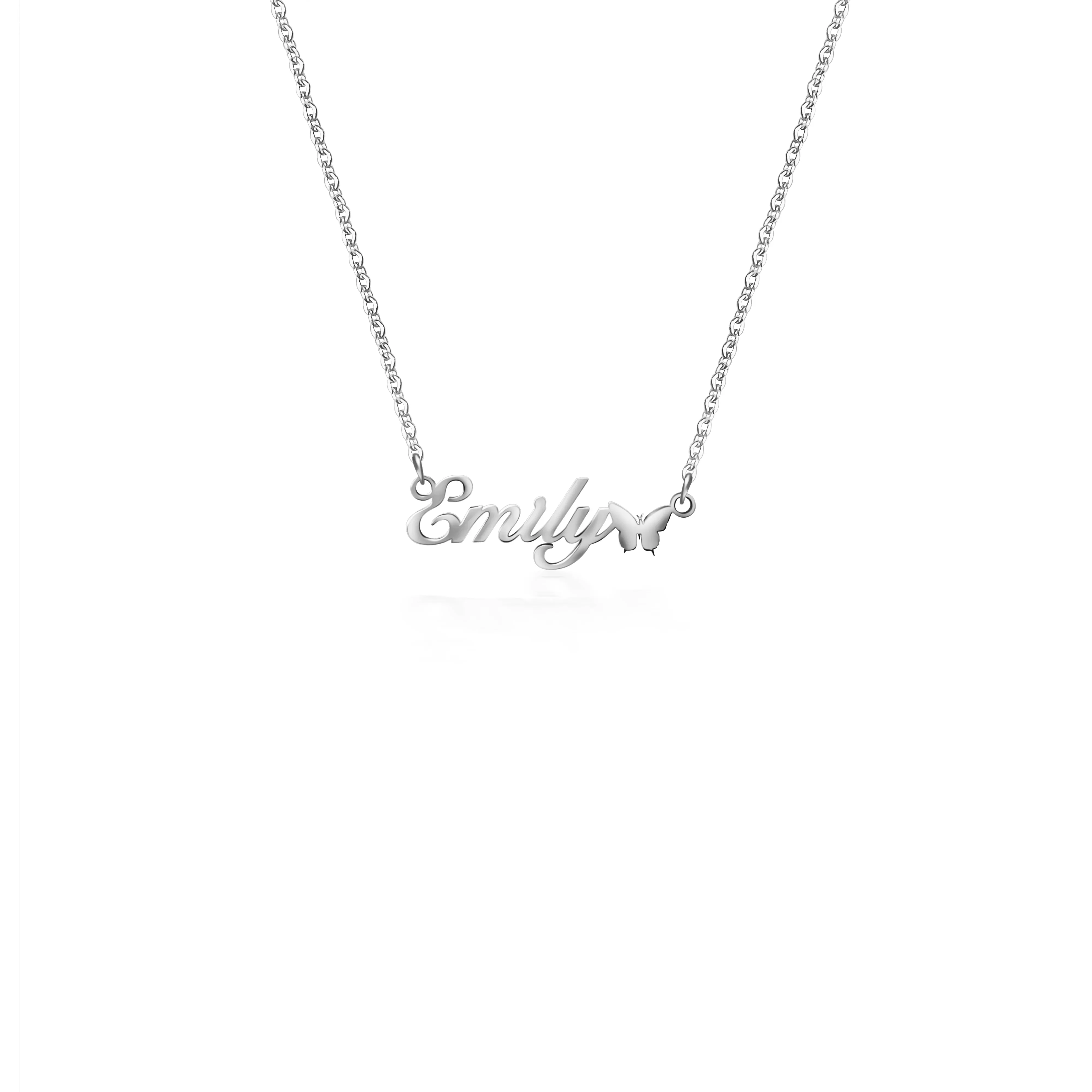 Butterfly name necklace