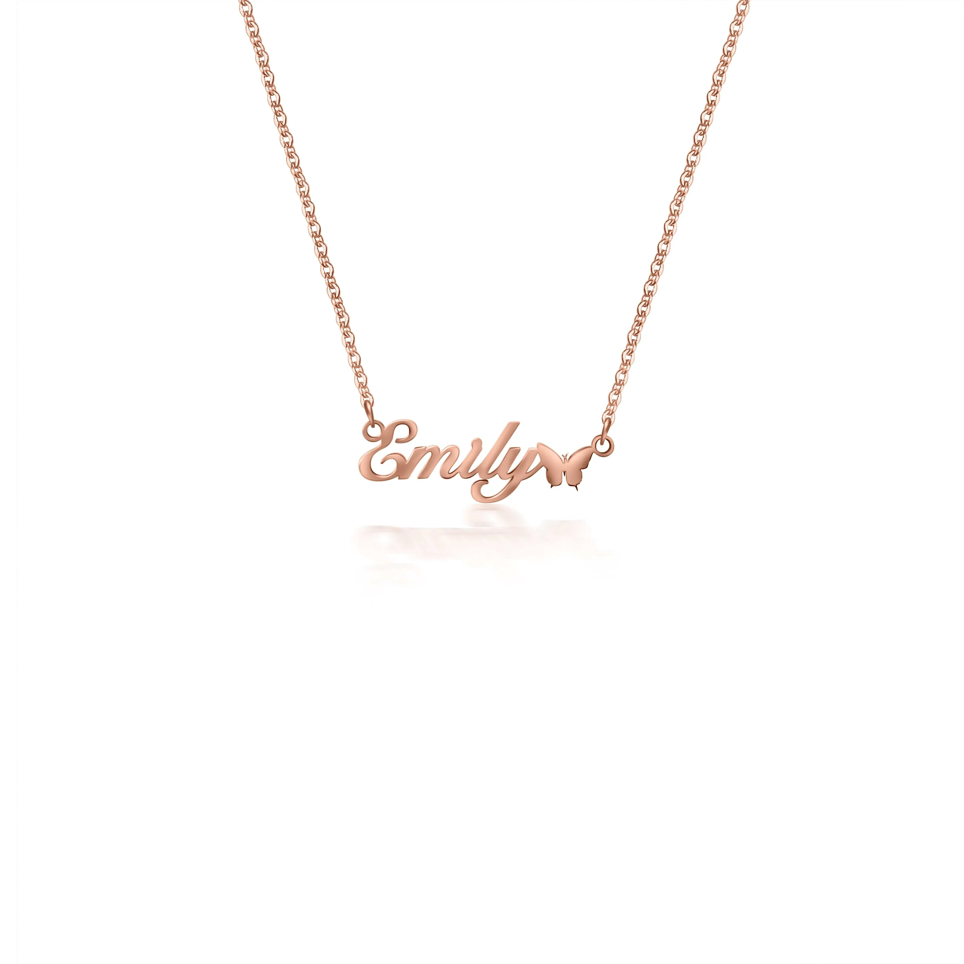 Butterfly name necklace