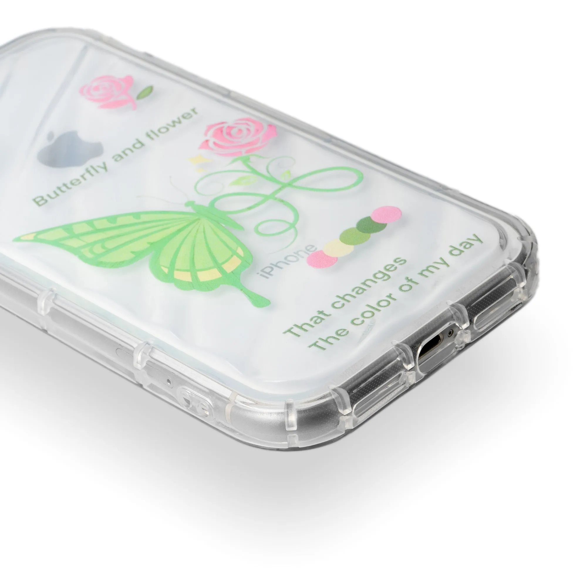 Butterfly Printed Transparent Back Cover for Apple iPhone 14 Pro