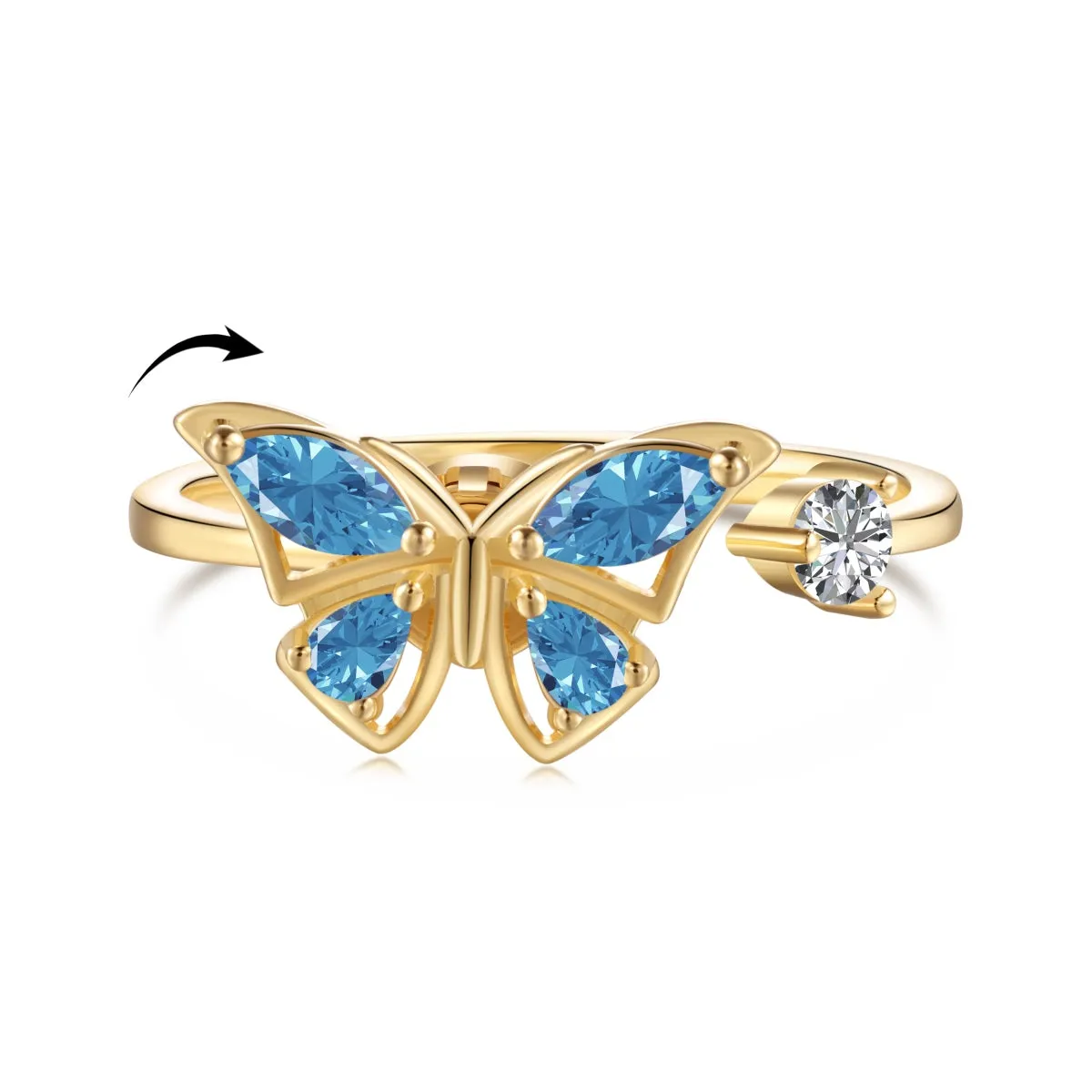 Butterfly Spinner Ring