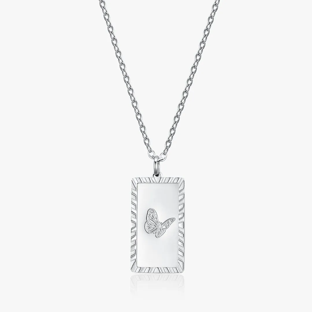 Butterfly Trio Necklace in Silver (Not A Set)