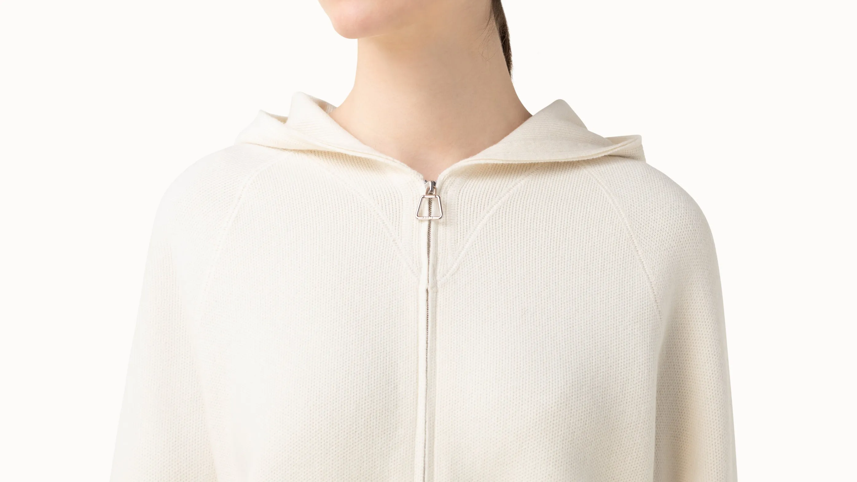 Cashmere Piqué Zip Hoodie