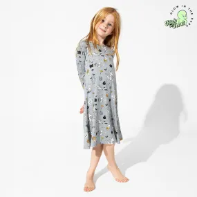 Casper Halloween Bamboo Girls' Long Sleeve Dress