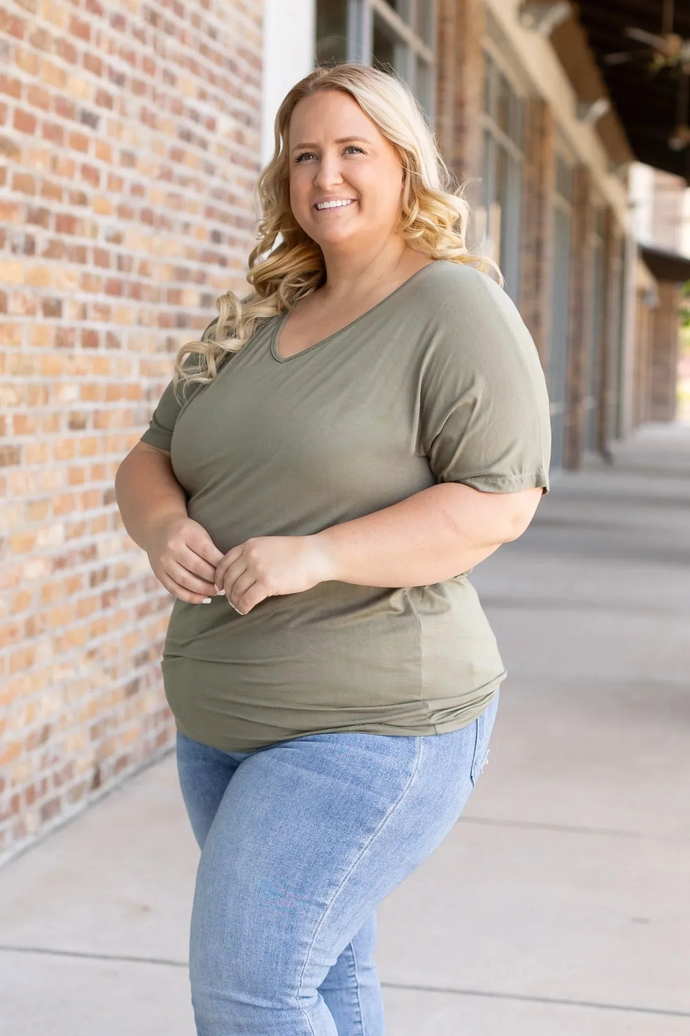 Chloe Cozy Tee - Olive by Michelle Mae