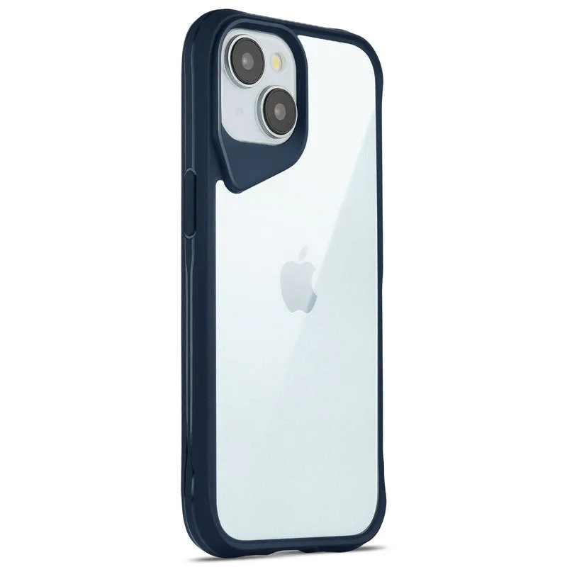 Clear Transparent Case with Silicone Frame Back Cover for Apple iPhone 15