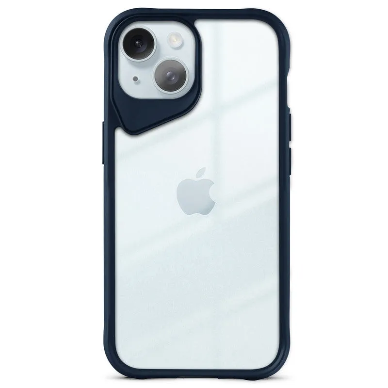 Clear Transparent Case with Silicone Frame Back Cover for Apple iPhone 15