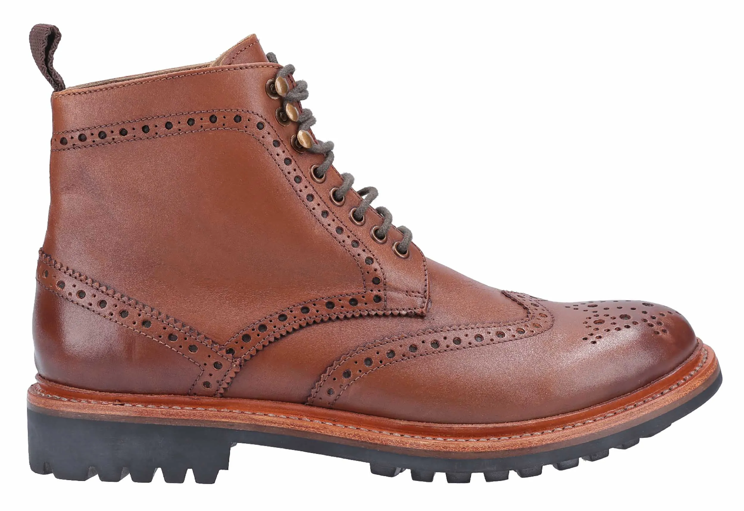 Cotswold Rissington Commando Mens Brogue Ankle Boot