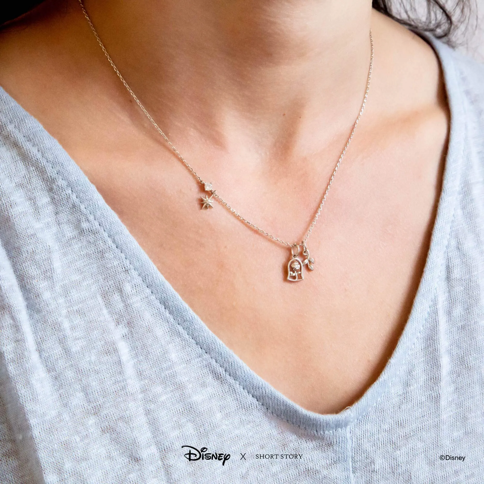 Disney Necklace Beauty and the Beast