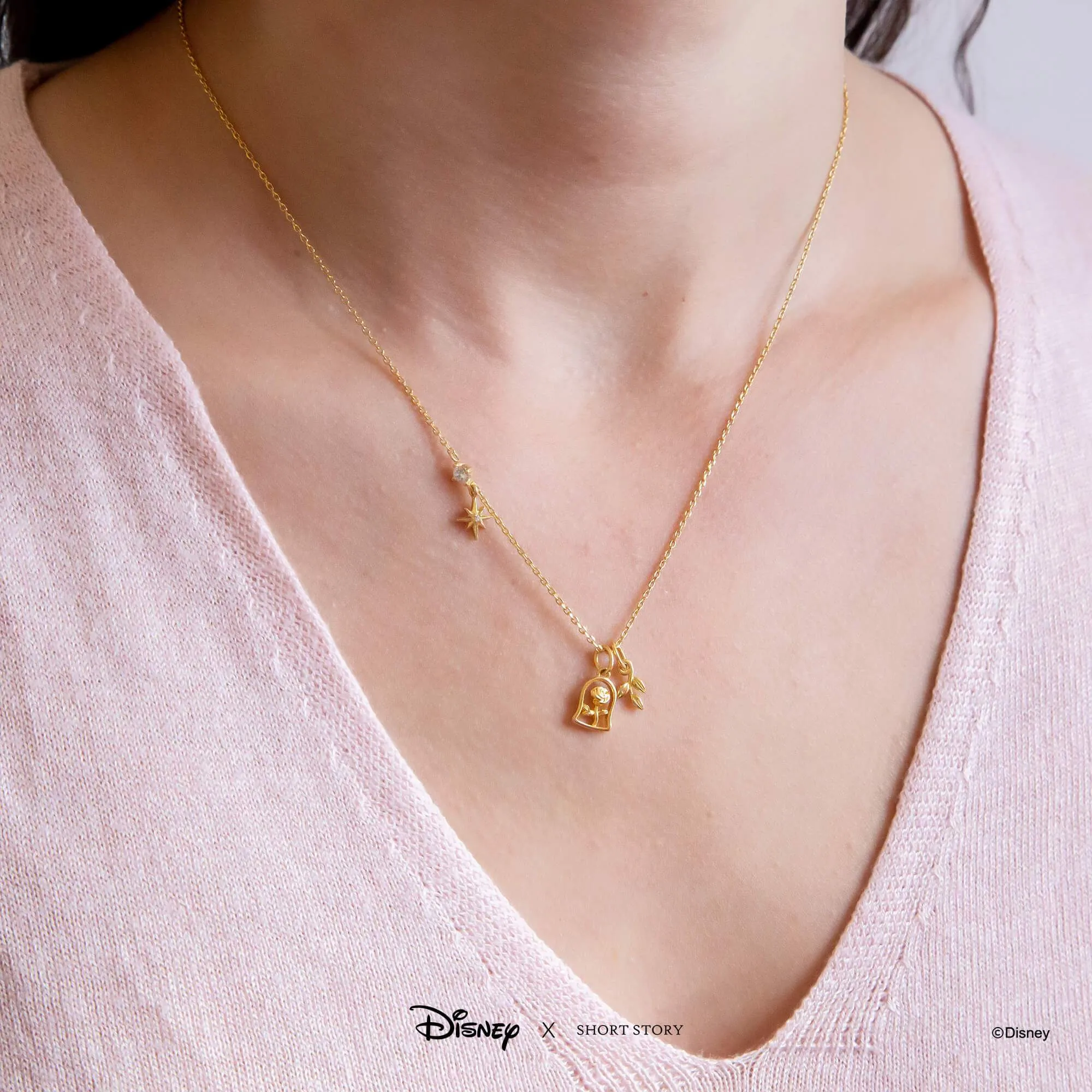 Disney Necklace Charm Leaves