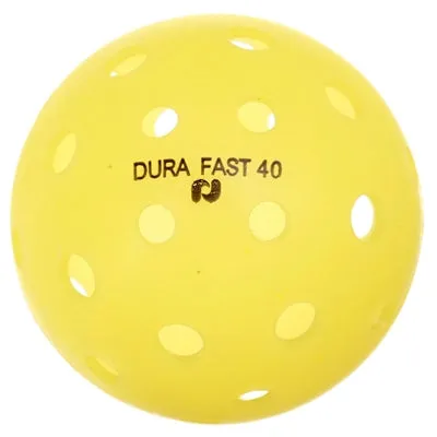 Dura Fast 40 Outdoor Pickleball - Yellow (Pack of 6)