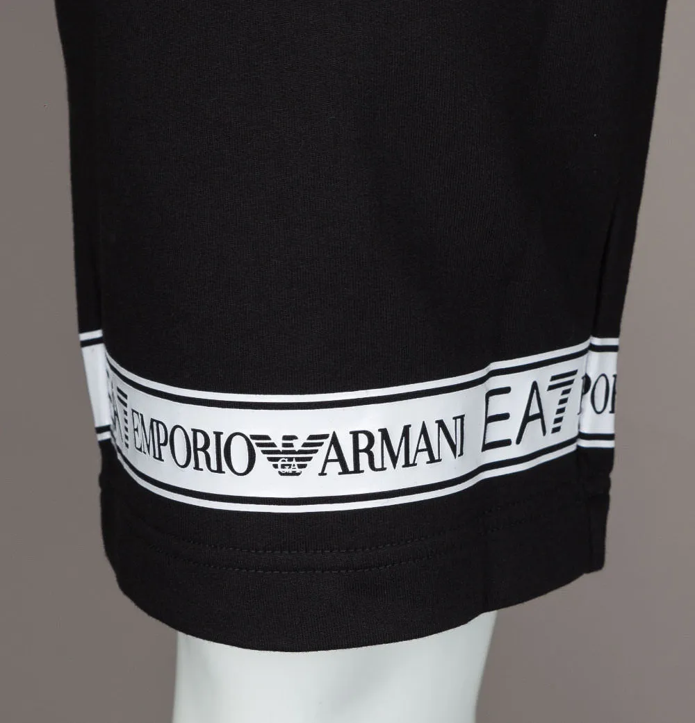 EA7 Rubberised Taping Logo Shorts Black