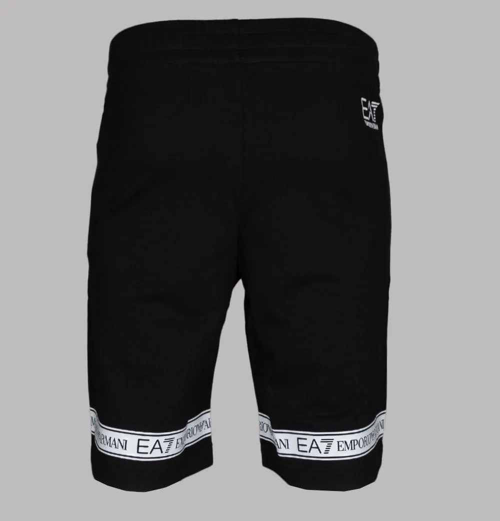 EA7 Rubberised Taping Logo Shorts Black