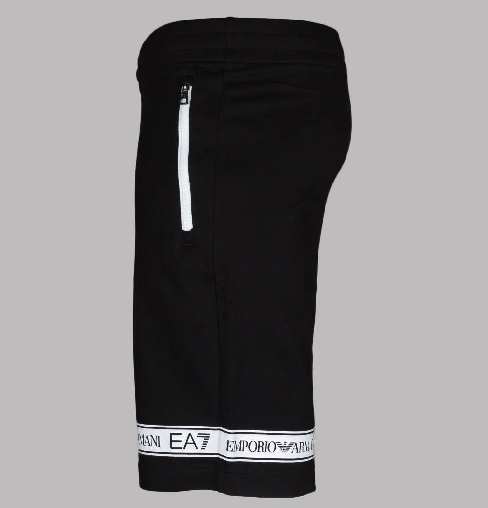 EA7 Rubberised Taping Logo Shorts Black