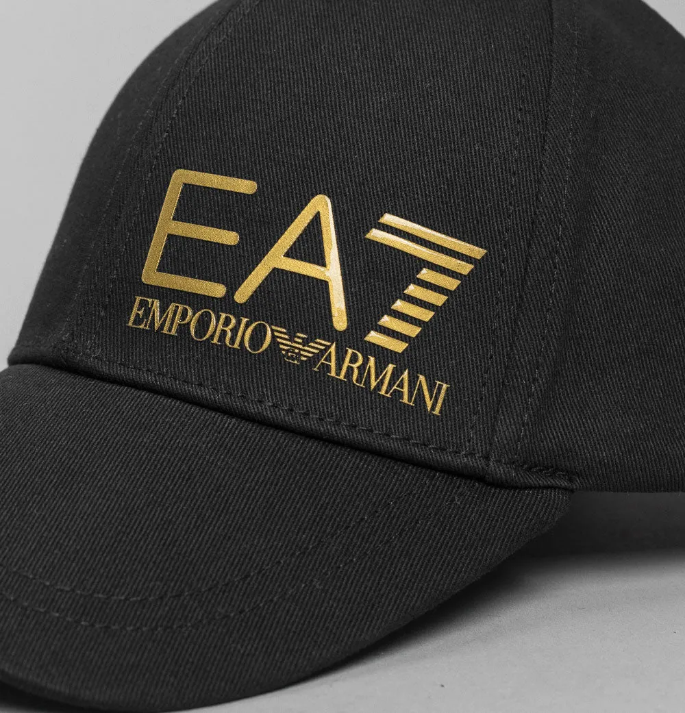 EA7 Train Core Cotton Cap Black/Gold