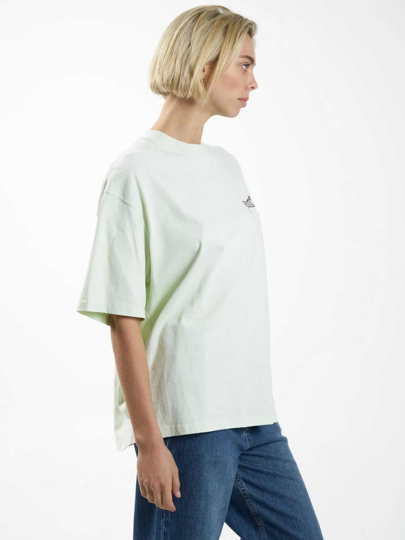 Earths Vibrations Oversized Tee - Washed Mint