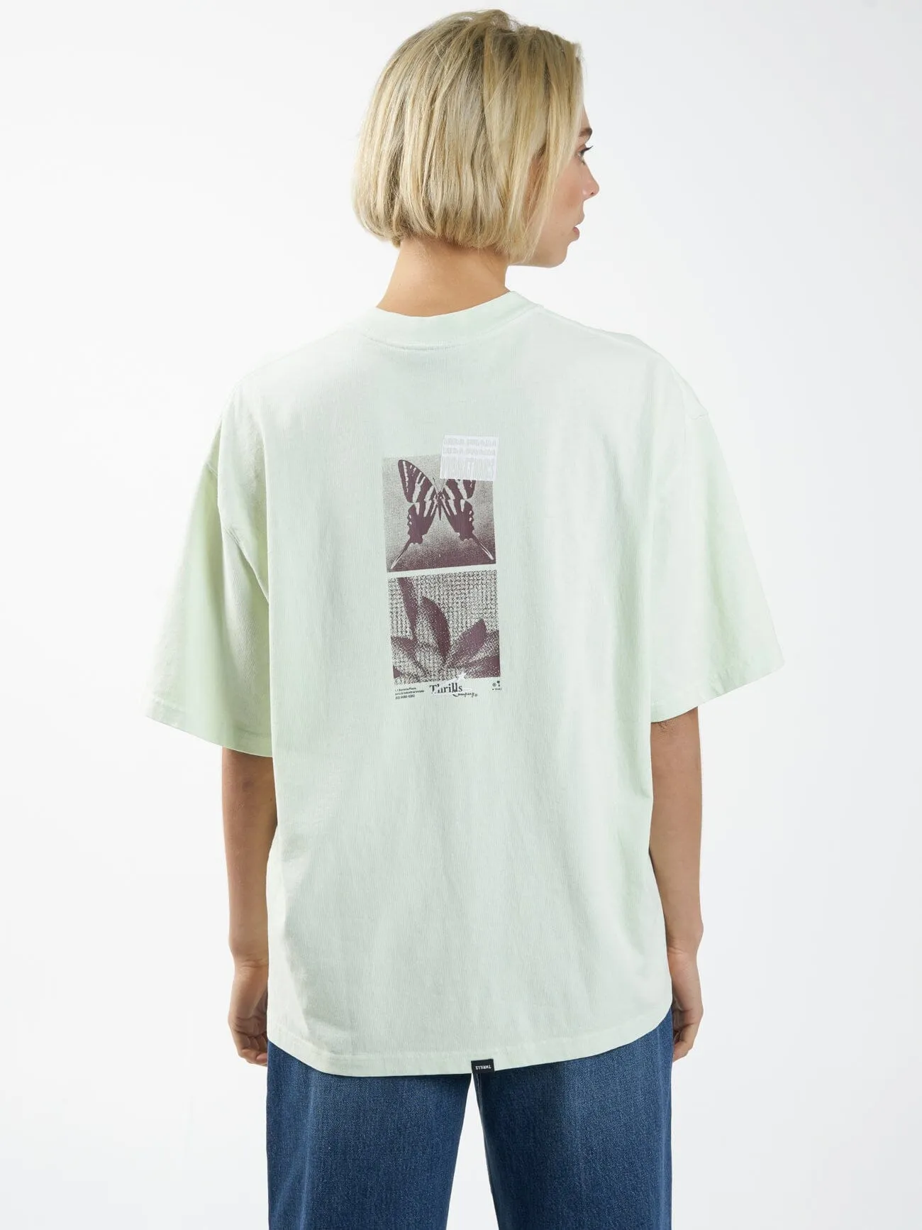 Earths Vibrations Oversized Tee - Washed Mint