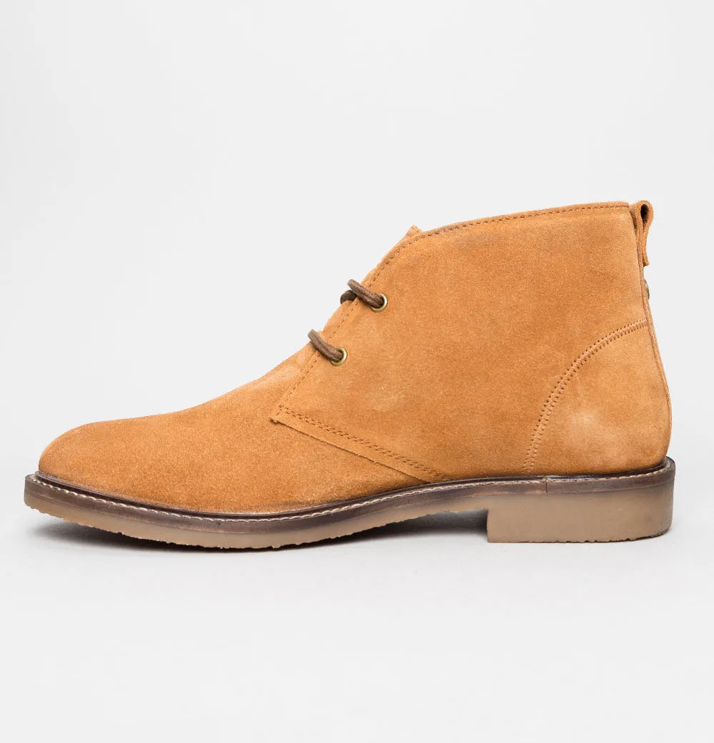 Farah Briggs Suede Desert Boots Tan Brown