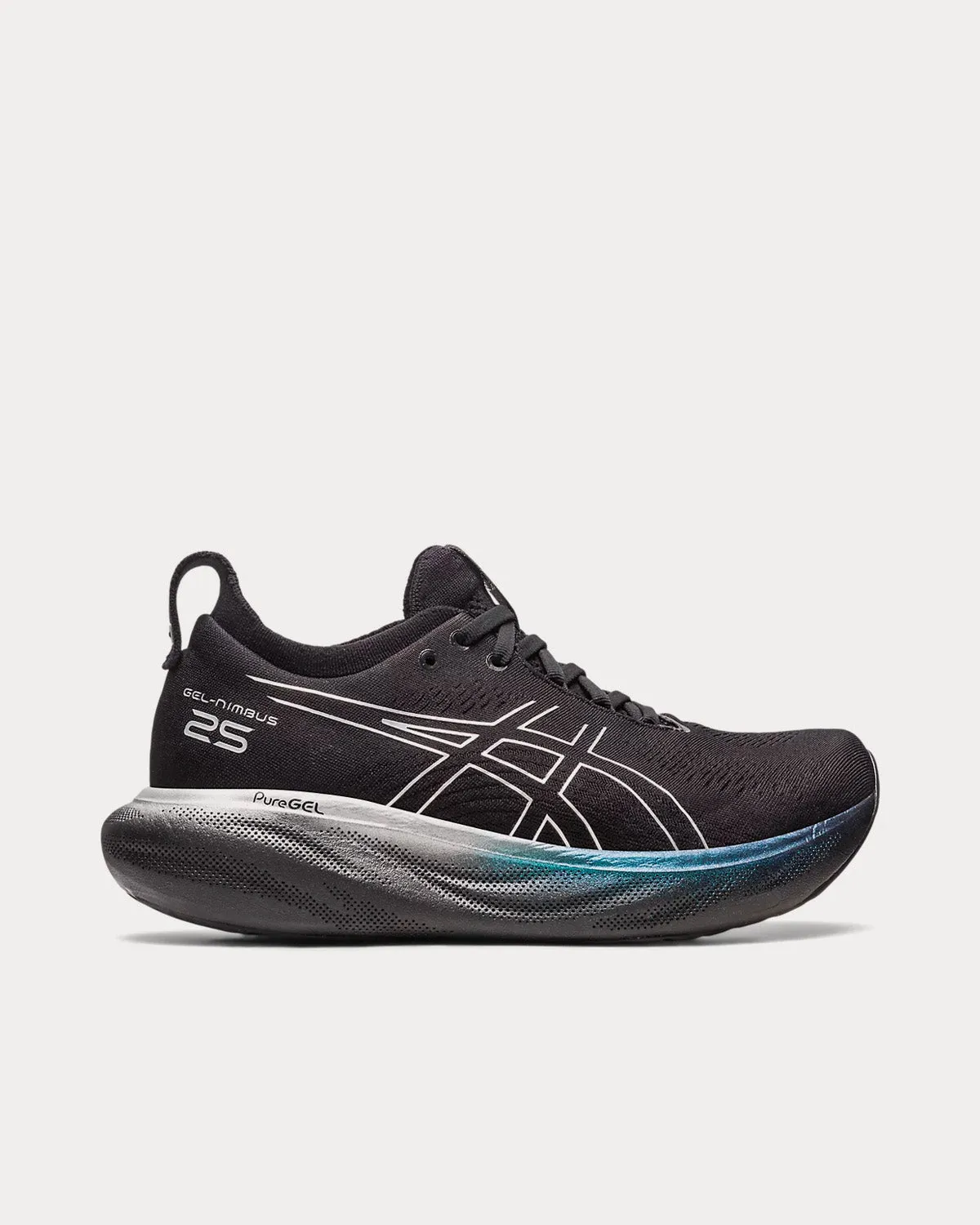 Gel-Nimbus 25 Platinum Black / Pure Silver Running Shoes